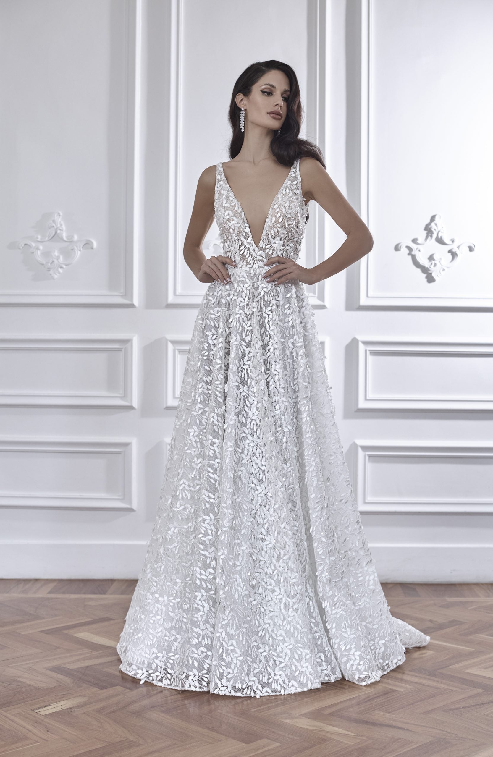 Sleeveless A-line Wedding Dress With Open Back by Maison Signore