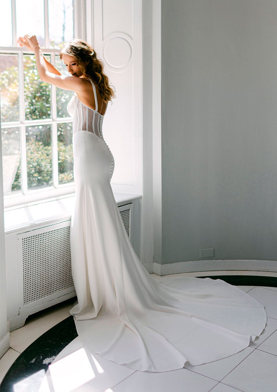 Sleeveless Sheath Wedding Dress With Exposed Boned Bodice by Verdin Bridal New York - Image 2
