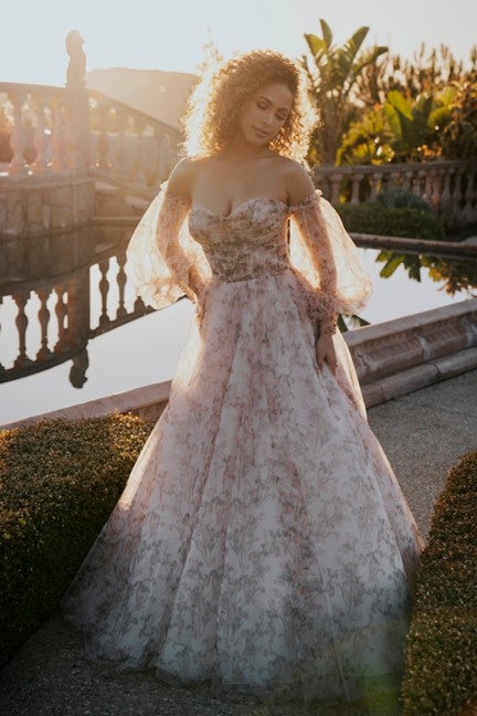 Floral Print Ball Gown Wedding Dress | Kleinfeld Bridal