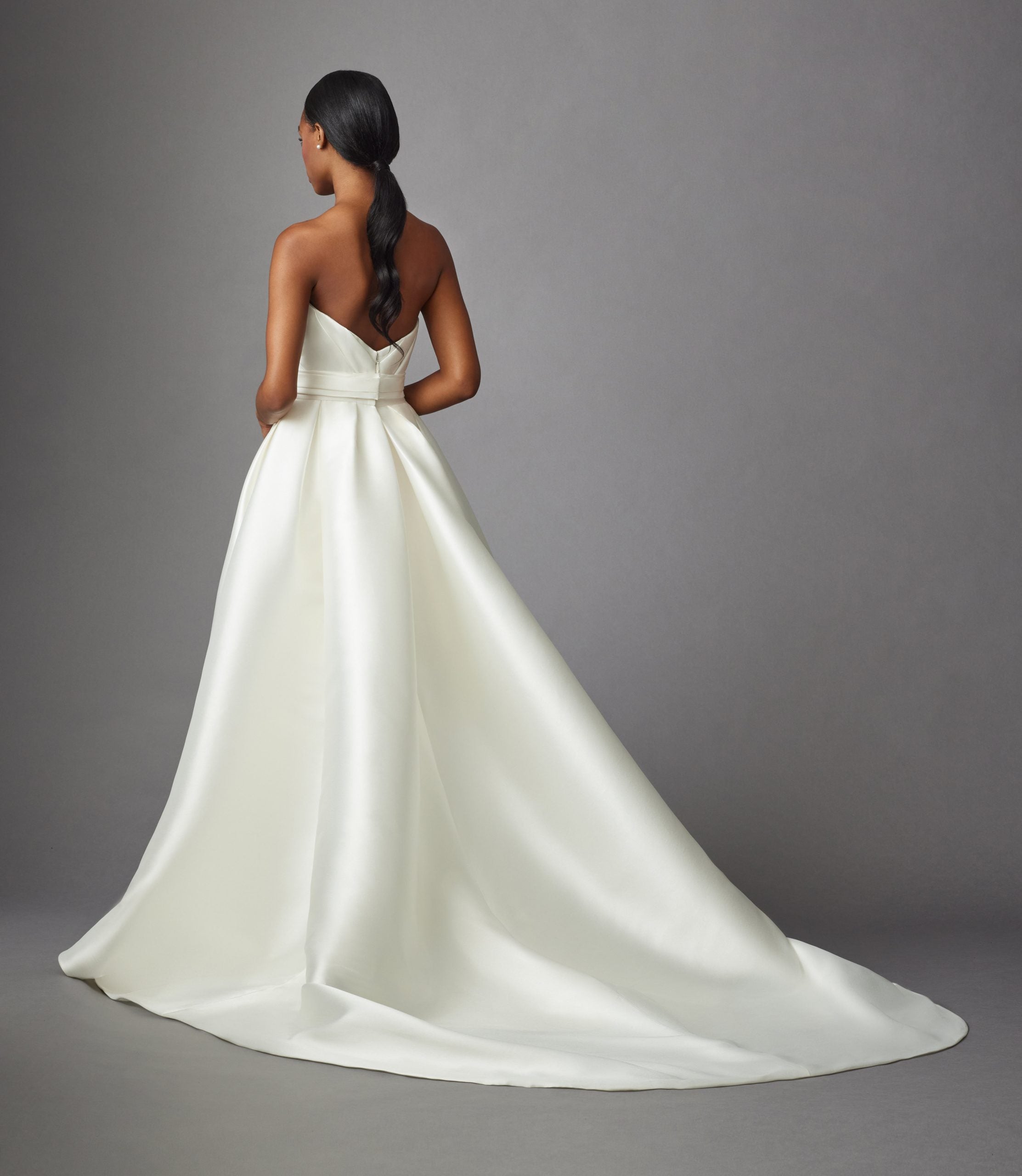 Strapless Fit And Flare Wedding Dress With Detachable Overskirt by Allison Webb - Image 2