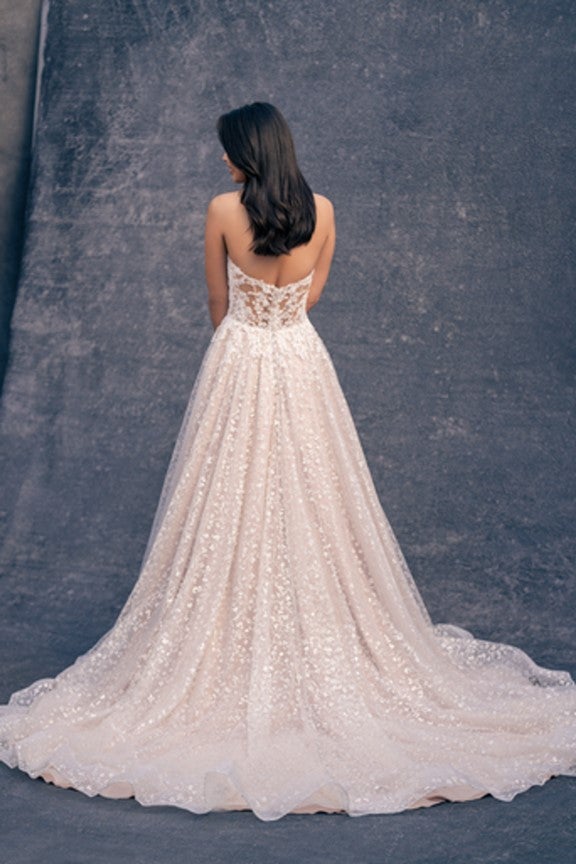 A-line Wedding Dress With Sparkle And Beaded Lace by Allure Bridals - Image 2