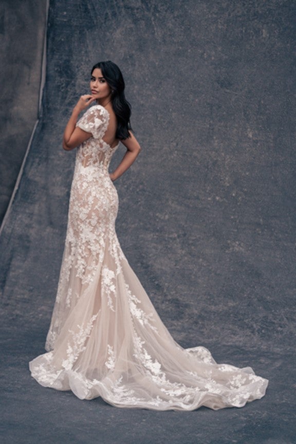 Lace Fit And Flare Wedding Dress by Allure Bridals - Image 2