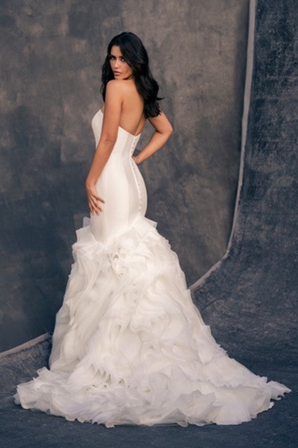 Strapless Mermaid Wedding Dress With Textured Skirt by Allure Bridals - Image 2