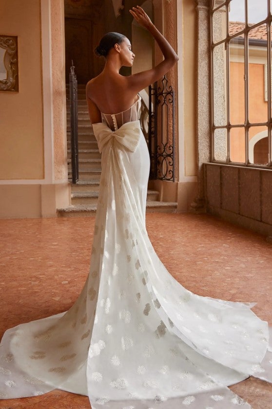 Strapless Fit And Flare Wedding Dress With Illusion Back by Ines by Ines Di Santo - Image 2