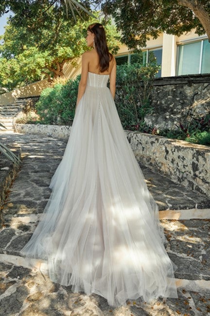 Strapless Tulle A-line Wedding Dress by Madison James - Image 2