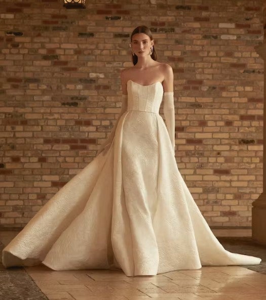 Strapless Ballgown Wedding Dress With Back Detail by Rivini