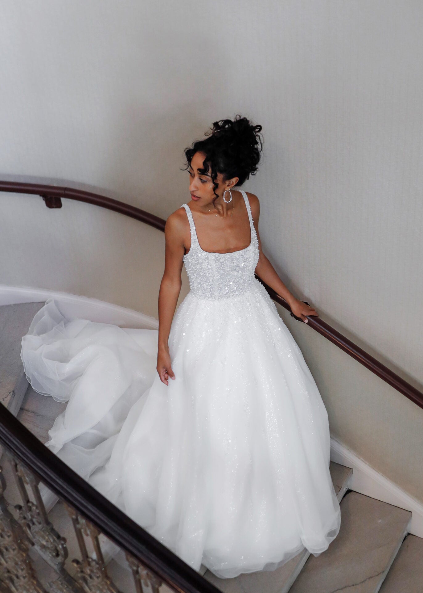 Sleeveless A-line Wedding Dress With Beaded Bodice by Essense of Australia