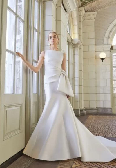 Sleeveless Fit And Flare Wedding Dress With Back Detail by Sareh Nouri