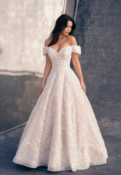 Elegant Off-the-shoulder Ballgown by Allure Bridals