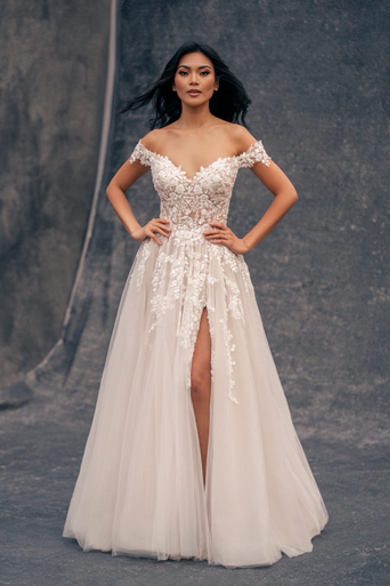 Romantic And Sexy Off-the-shoulder A-line by Allure Bridals