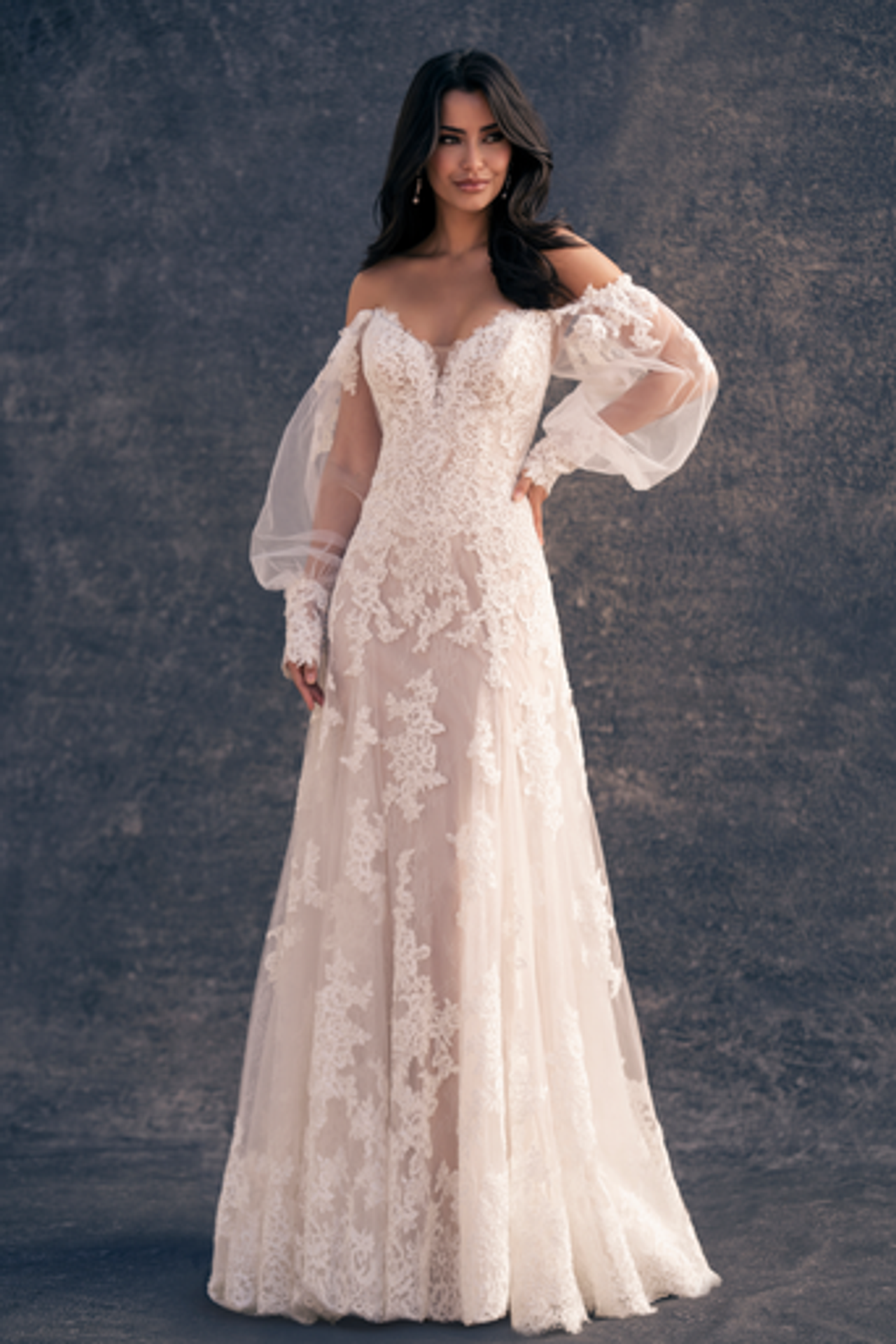 Bohemian Romantic Sweetheart Gown With Detachable Skirt by Allure Bridals