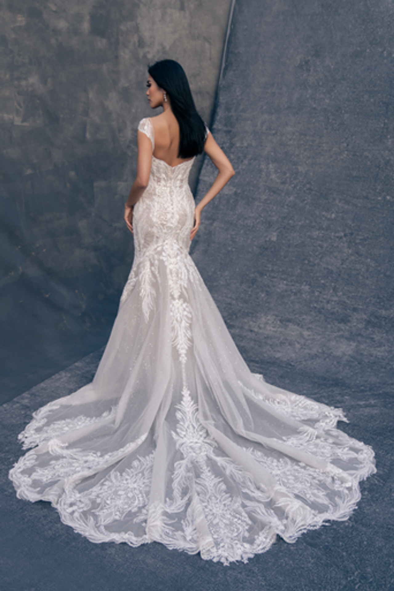 Romanic And Sexy Exposed Boning Fit And Flare Gown by Allure Bridals - Image 3