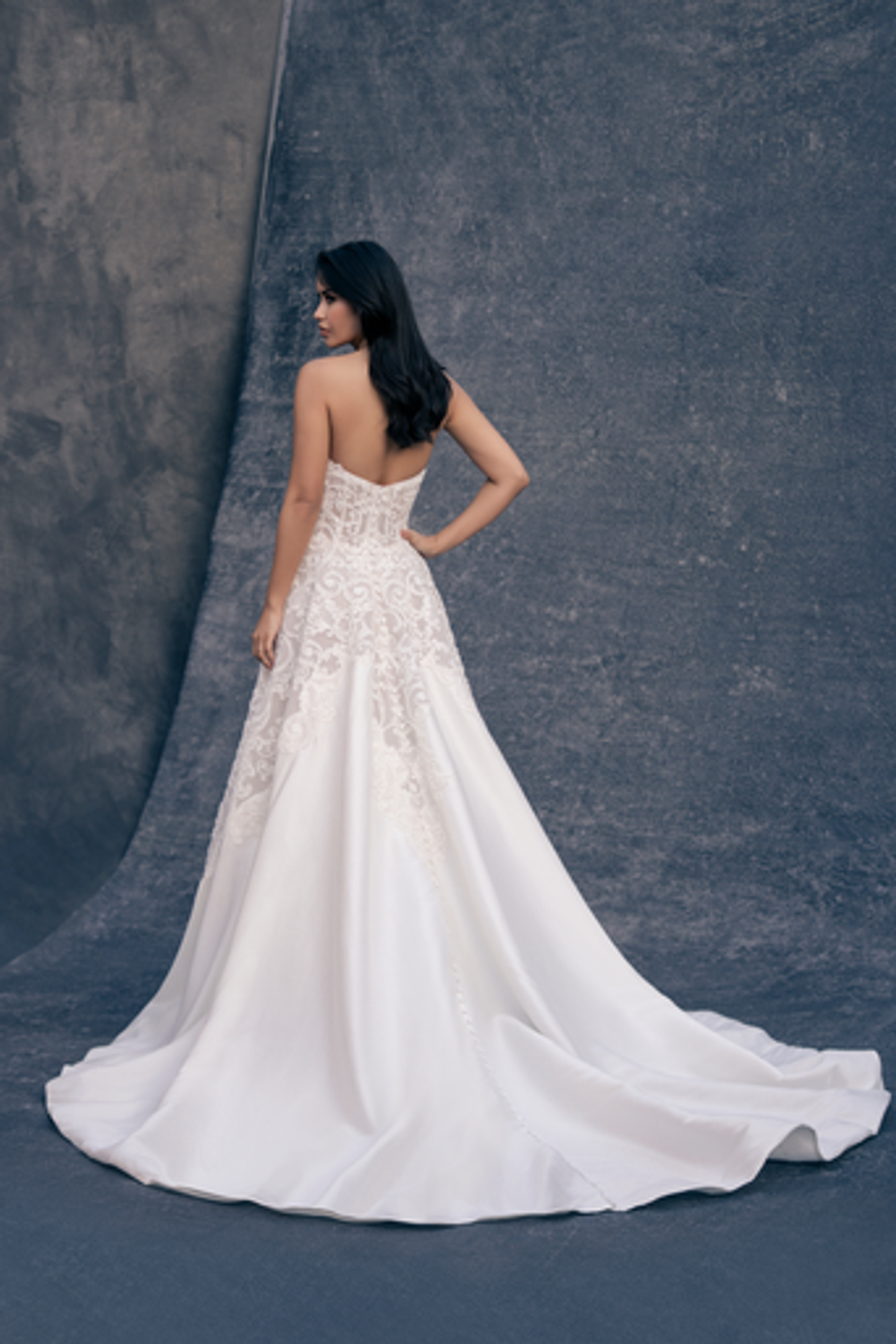 Classic And Romantic Strapless Silk Gown by Allure Bridals - Image 3