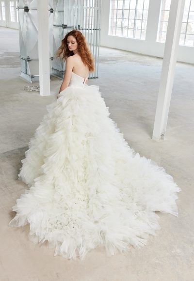 Voluminous Textured Modern Couture Ball Gown by Rivini