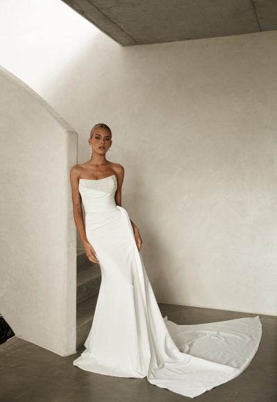 Sexy And Modern Strapless Sheath Gown by Jane Hill