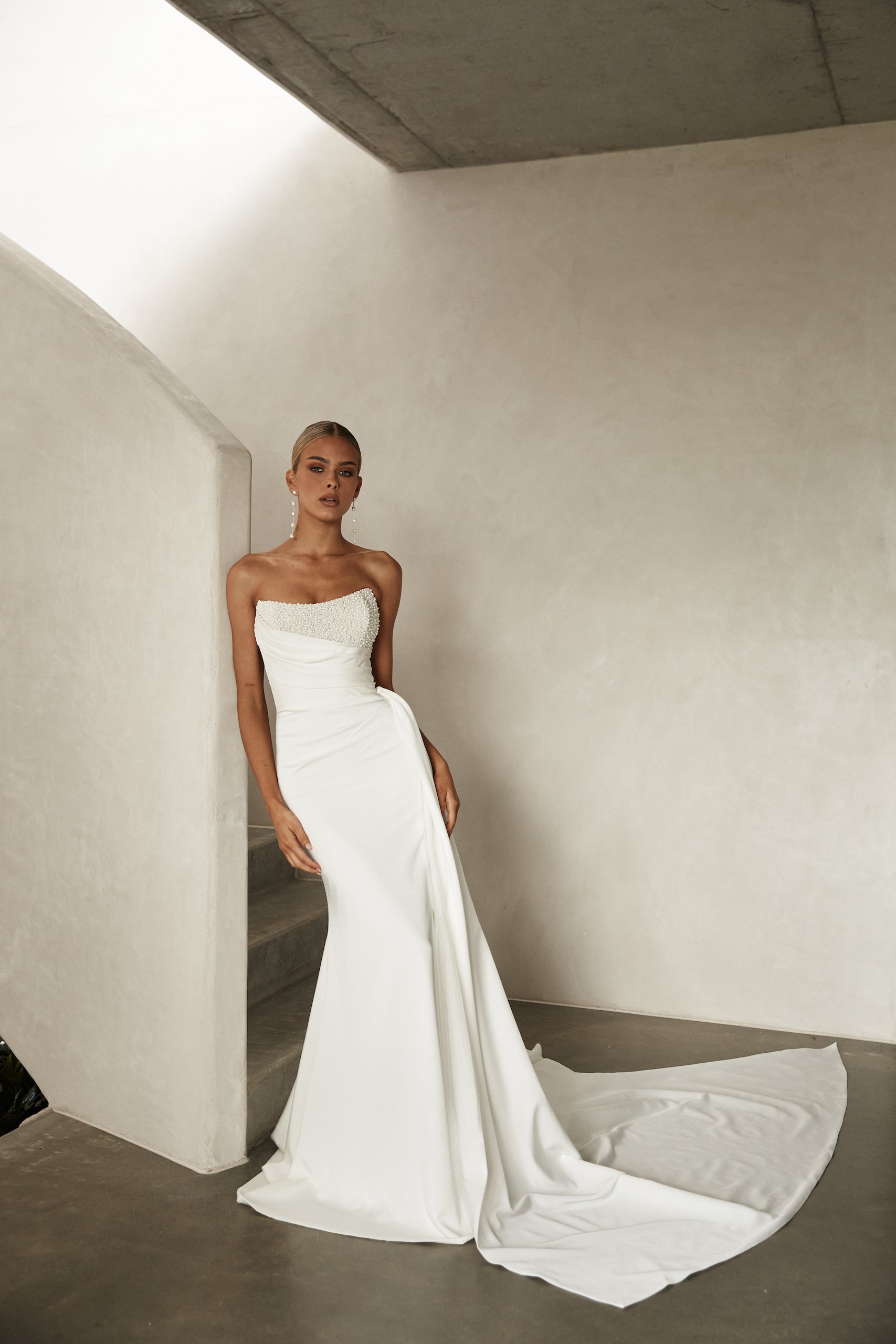 Sexy And Modern Strapless Sheath Gown by Jane Hill - Image 1