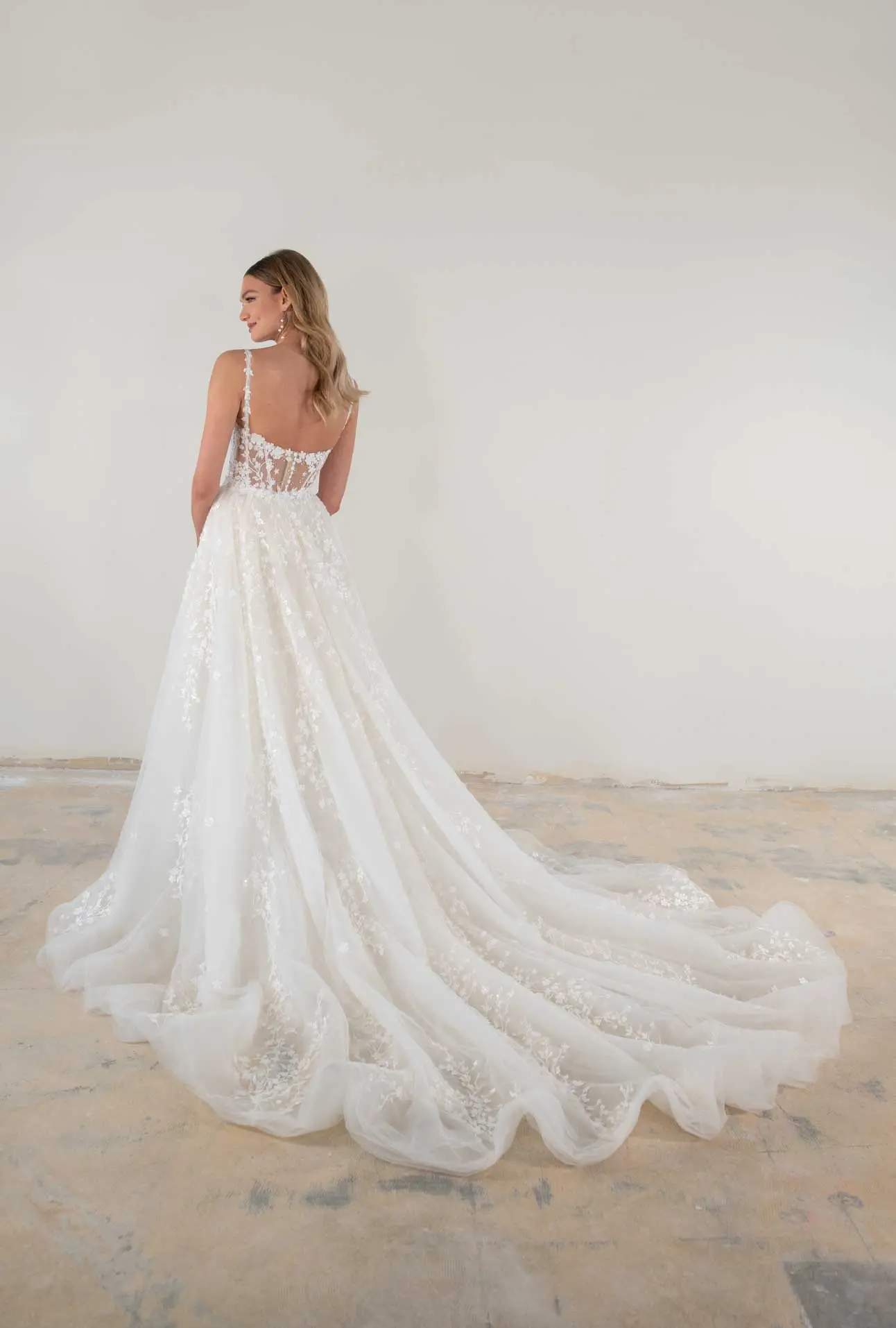 Romantic And Modern Lace A-line Gown by Martina Liana Luxe - Image 3