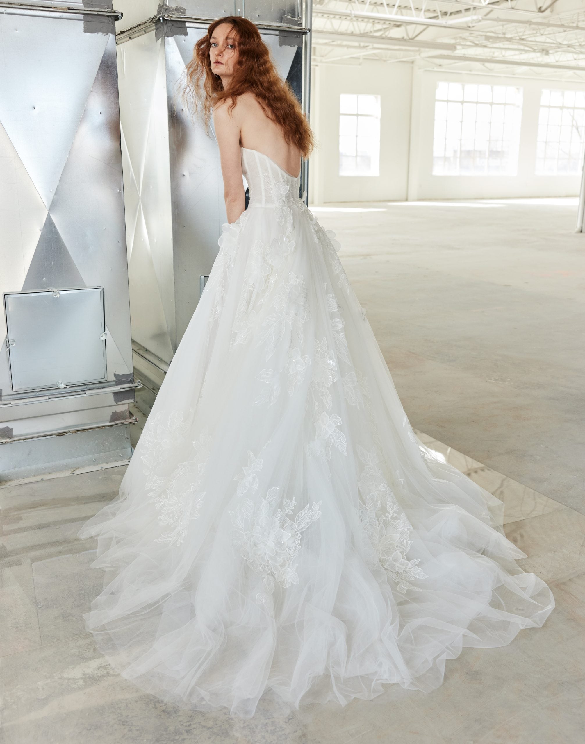 Romantic Tulle Floral Ball Gown by Rivini - Image 2