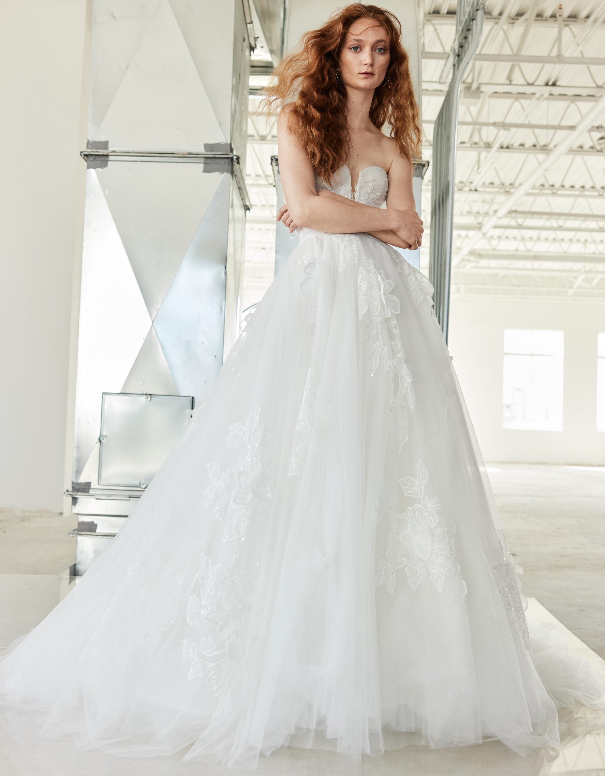 Romantic Tulle Floral Ball Gown by Rivini