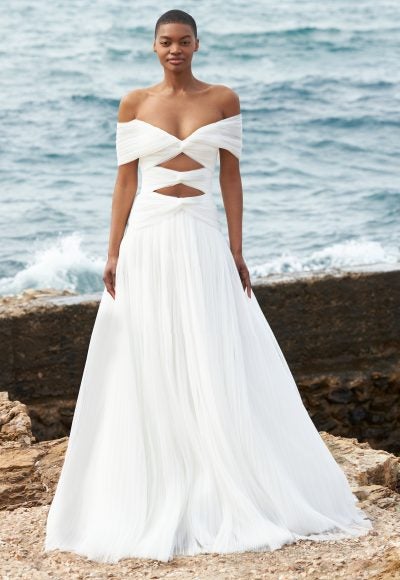 Trend Forward Strapless Gown by Christos Costarellos
