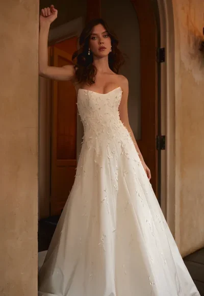 Classic Sweetheart Strapless Gown by Enaura Bridal