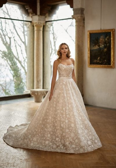 Romantic Scoop-necked Strapless Gown by Randy Fenoli