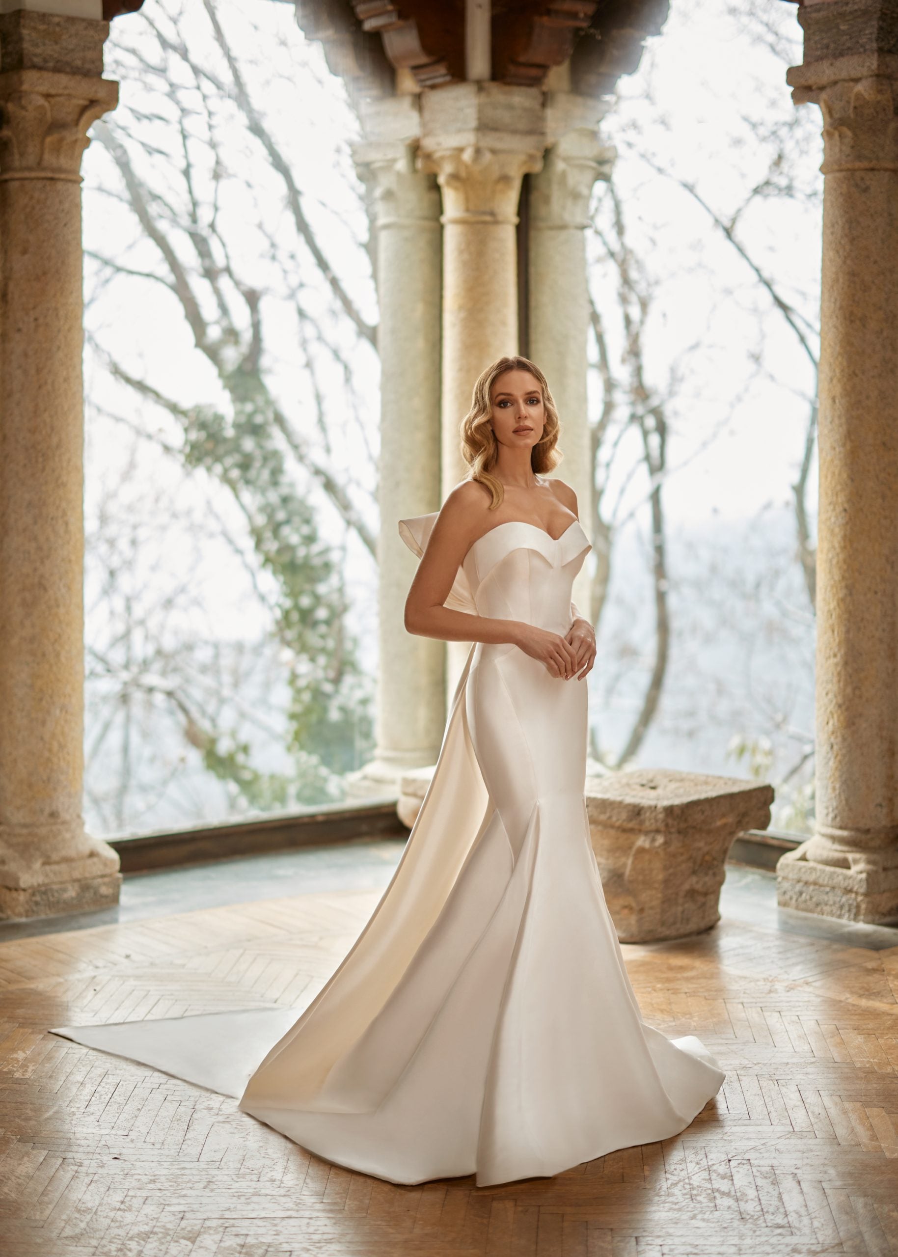 Stunning Modern Strapless Fit And Flare Gown by Randy Fenoli - Image 1