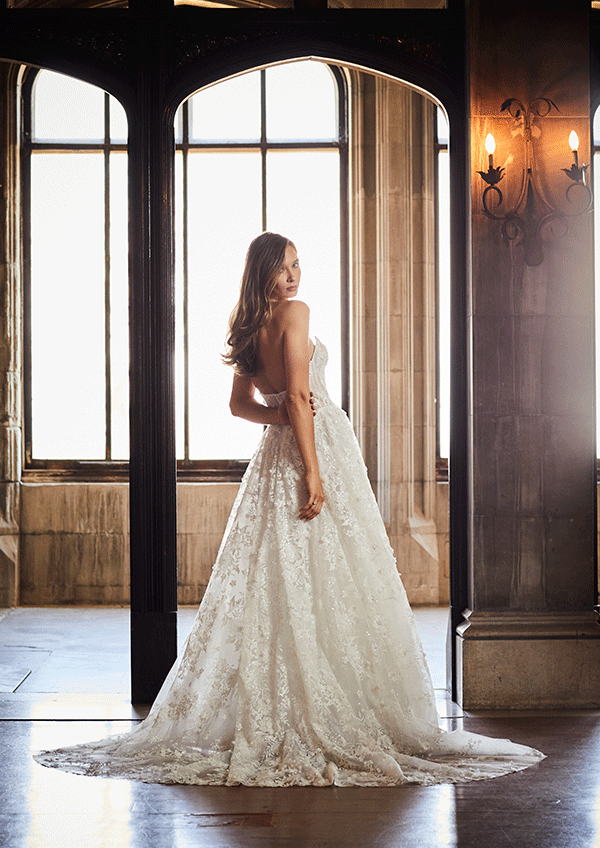 Romantic Classical Strapless Gown by Verdin Bridal New York - Image 2