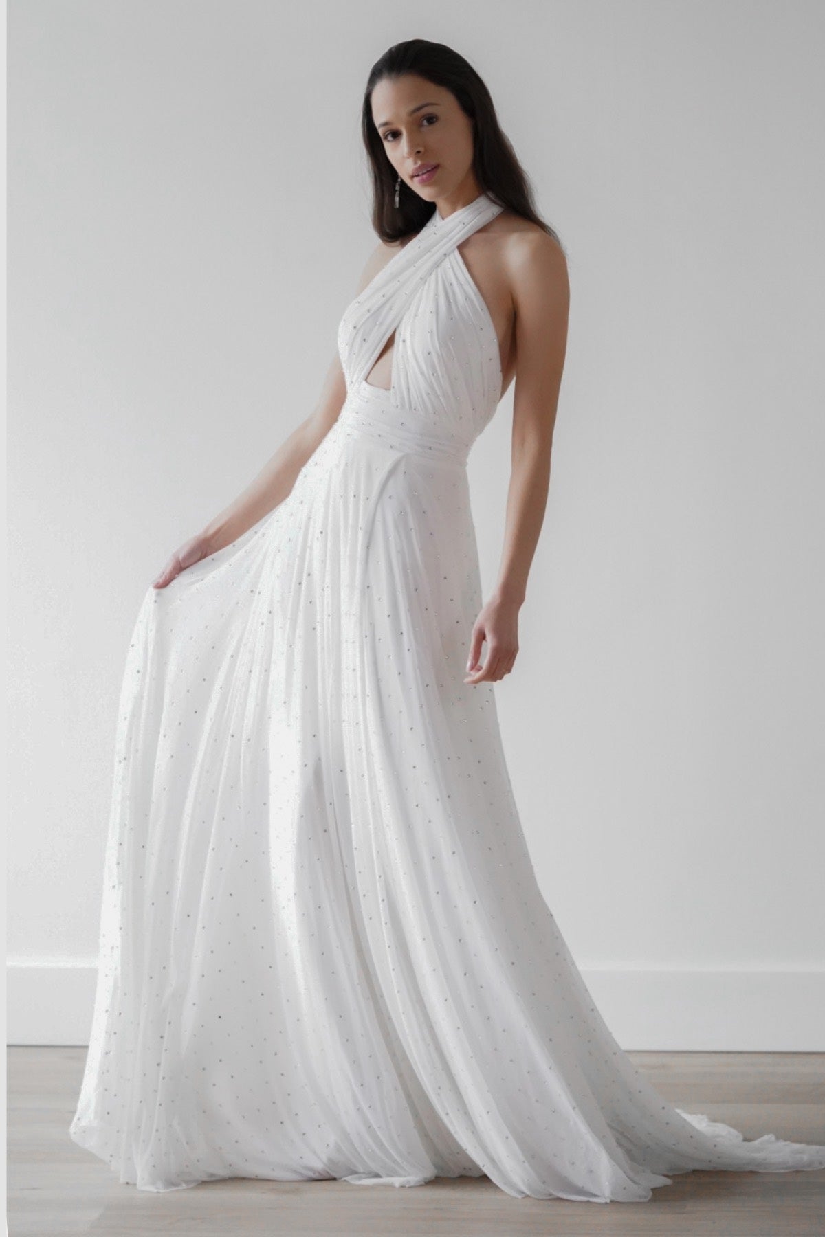 Sexy Halter Beaded Gown by Willowby - Image 1