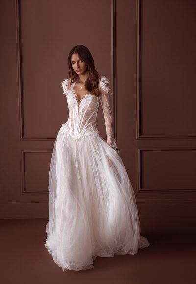 A-line Chantilly Lace by Pnina Tornai
