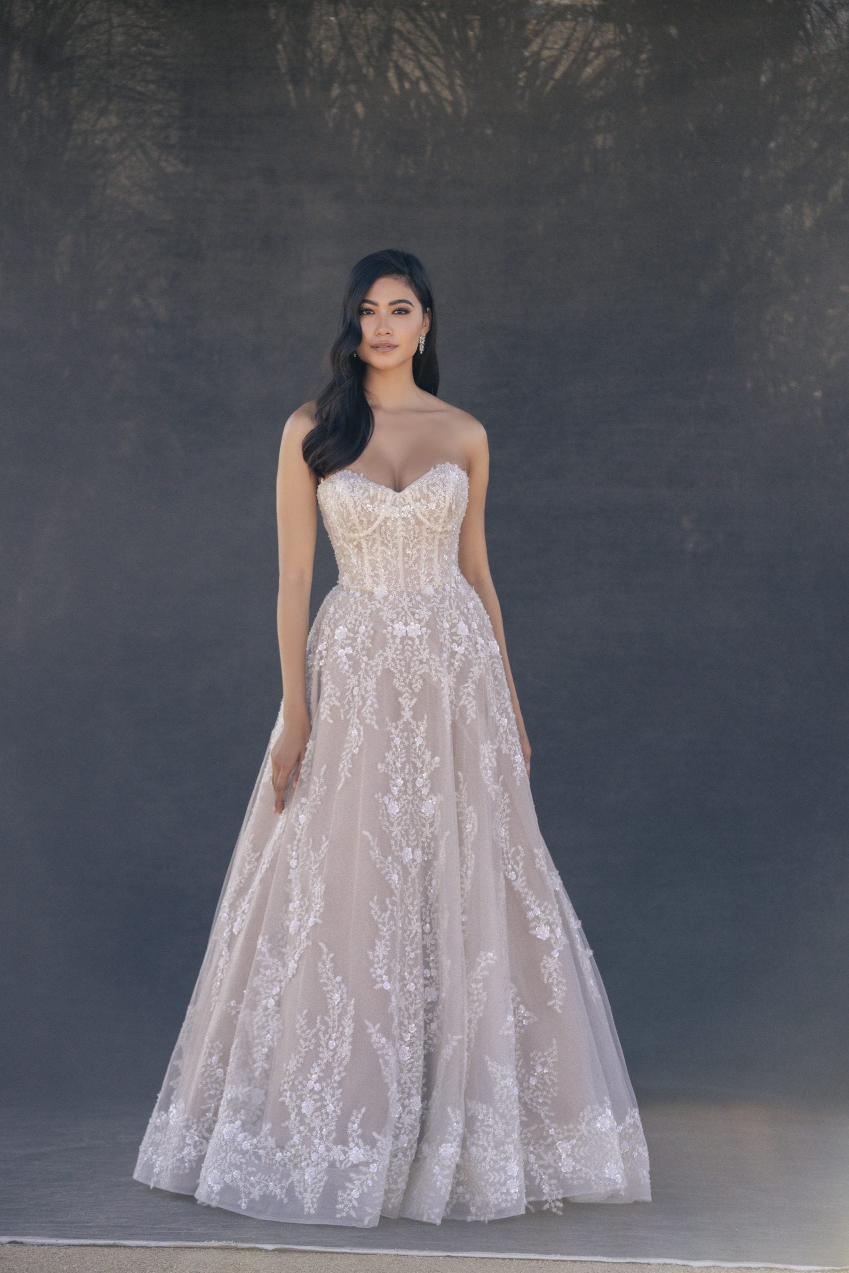 Corset A-Line Gown With Nature-Inspired Beading by Allure Bridals - Image 1
