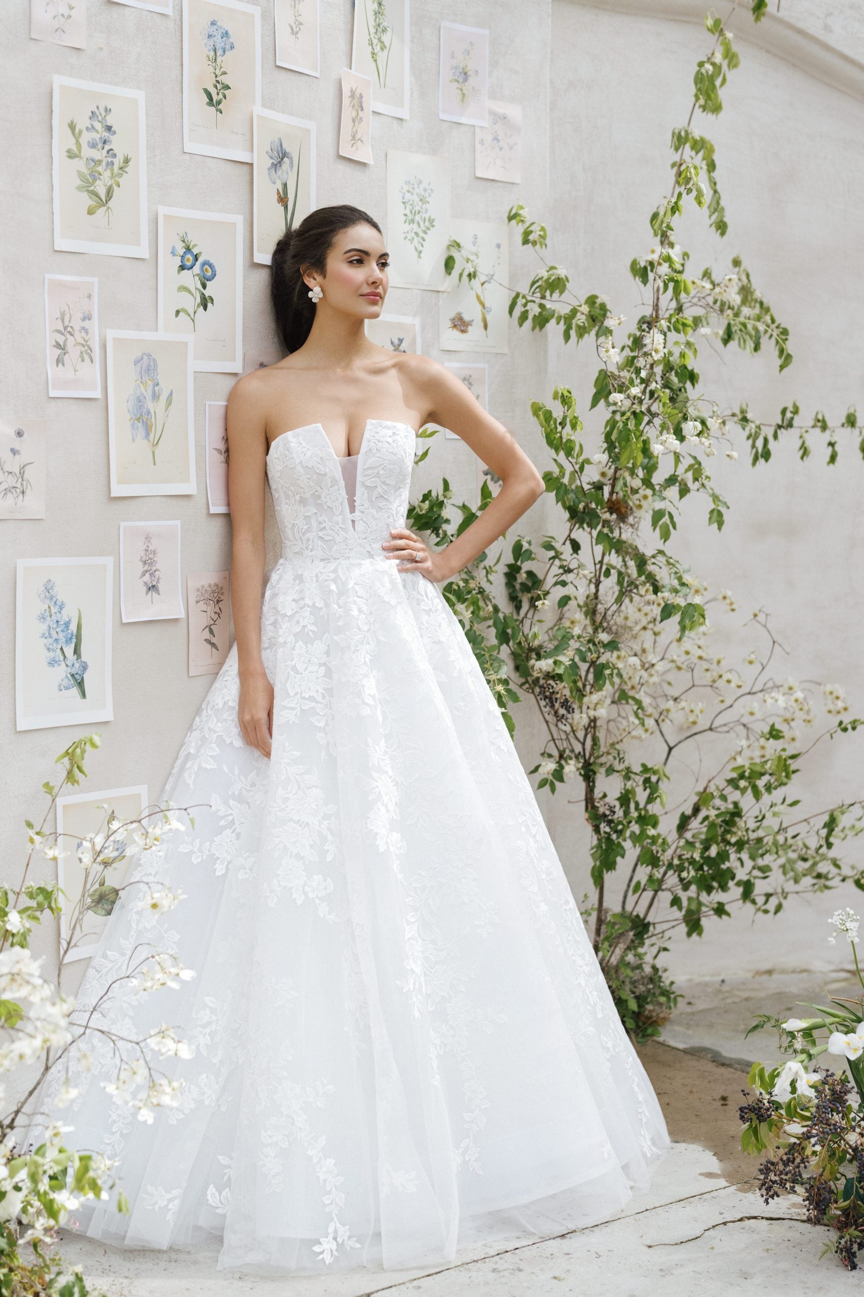 Romantic V-Neck Strapless Ball Gown by Anne Barge - Image 1