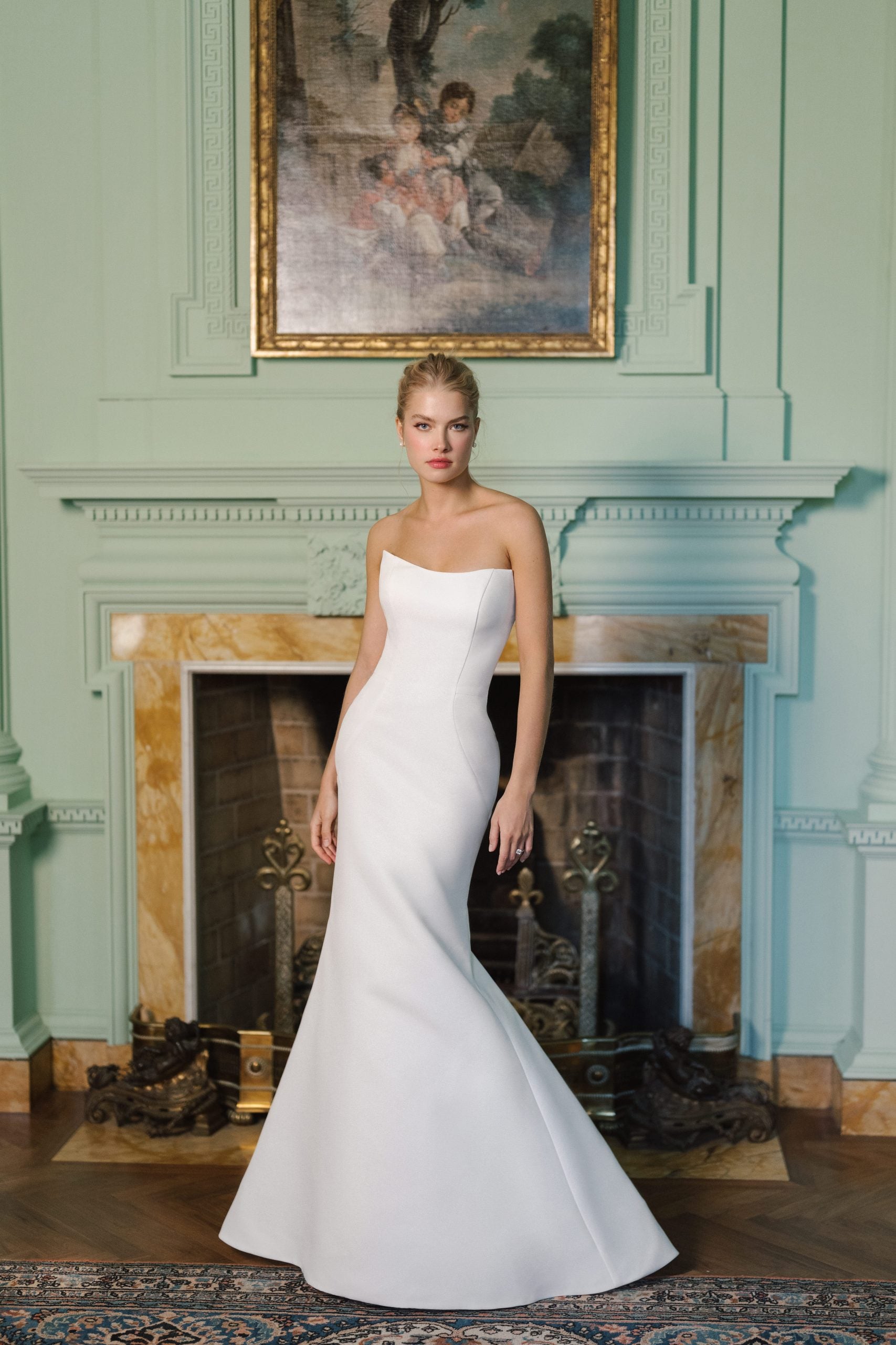 Chic And Simple Strapless Fit-and-Flare Gown by Anne Barge - Image 1