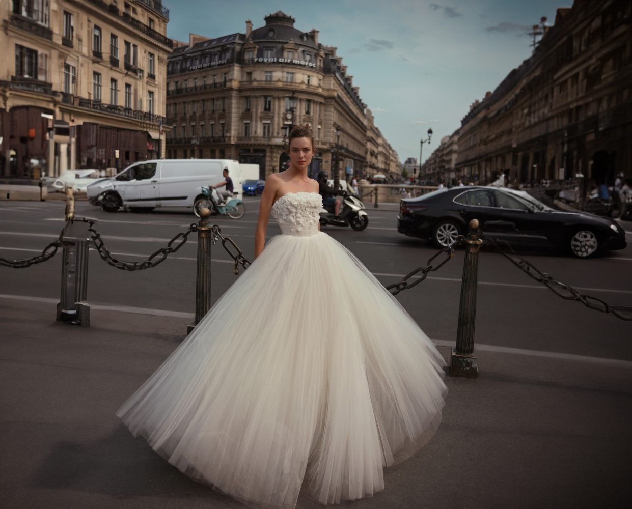 Puff Ball Gown Lace Wedding Dresses for Bride 2024 Off the Shoulder Long  Sleeve A Line Princess Bridal Dress Pleated Flowy Wedding Maxi Dress -  Walmart.com