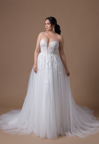 Romantic Strapless Tulle A-line Gown by Dany Girl