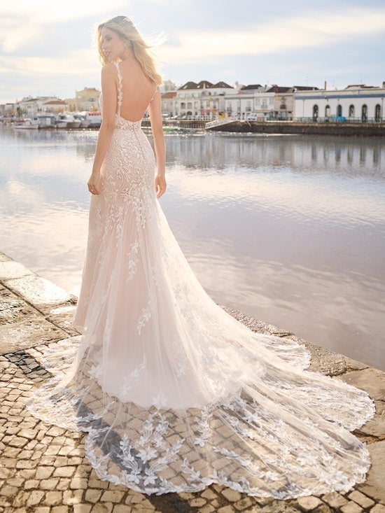 Beaded Fit-and-Flare Gown With Open Back by Maggie Sottero - Image 2