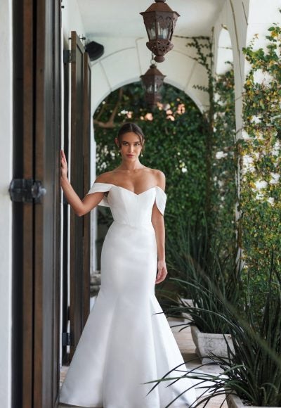 Simple And Modern Corset Fit-and-Flare Gown by Martina Liana