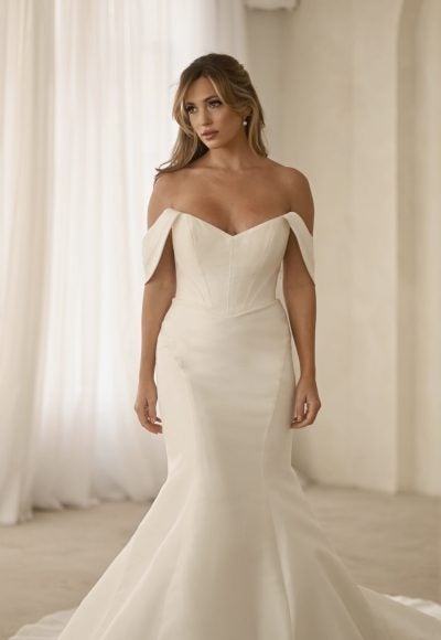 Simple And Modern Corset Fit-and-Flare Gown by Martina Liana