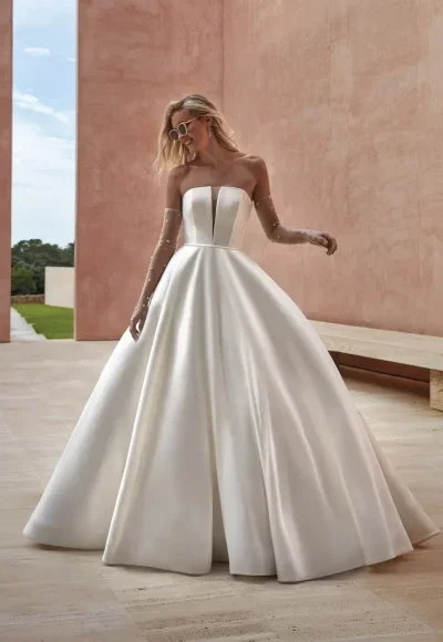 Modern And Simple Mikado Ball Gown by Pronovias
