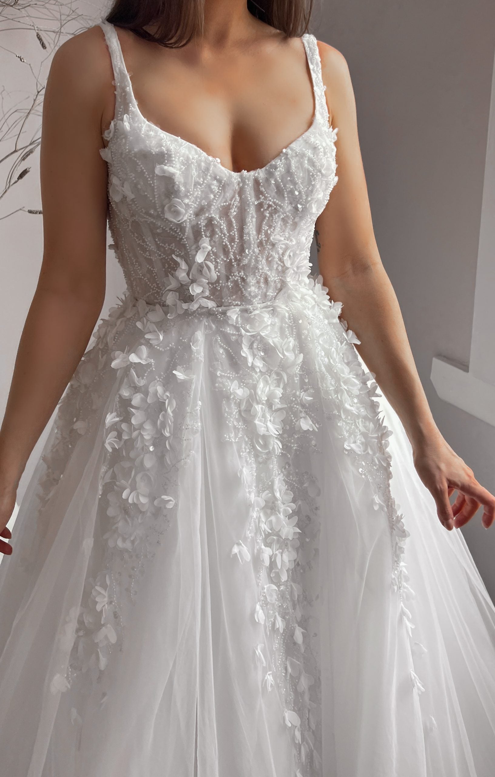 Chic And Romantic Fit-and-Flare Gown by Blanche Bridal - Image 3