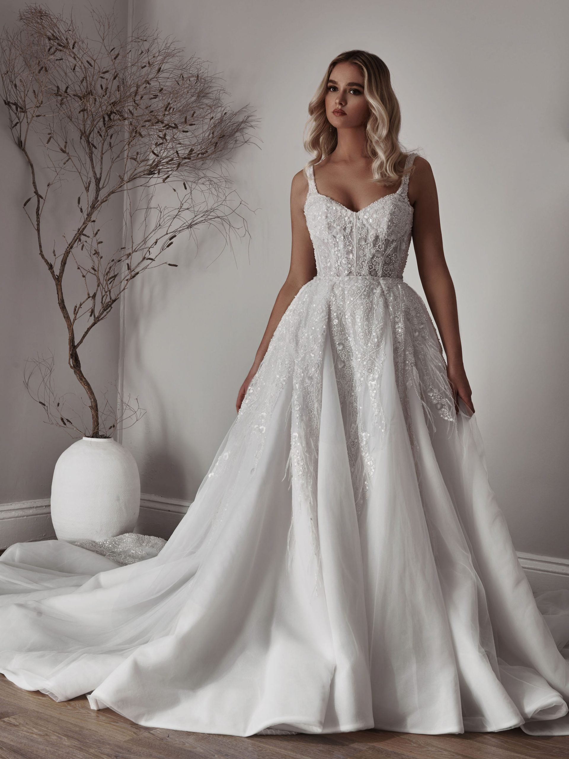 Beaded Detachable Overskirt by Blanche Bridal - Image 1