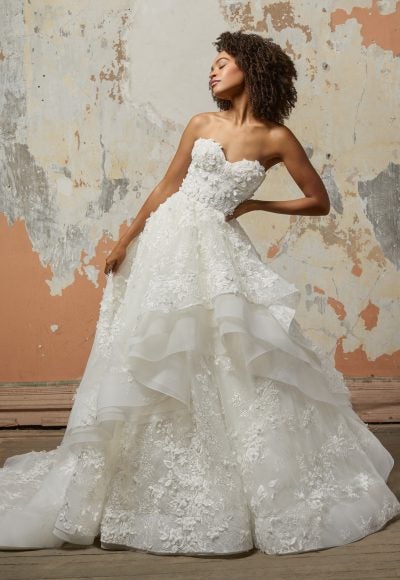 Chic And Romantic Tiered Ball Gown by Lazaro