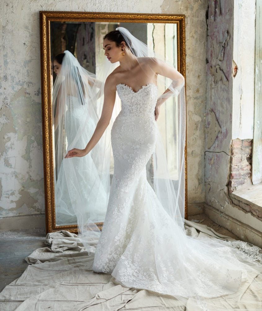 Romantic Textured Fit-and-Flare | Kleinfeld Bridal