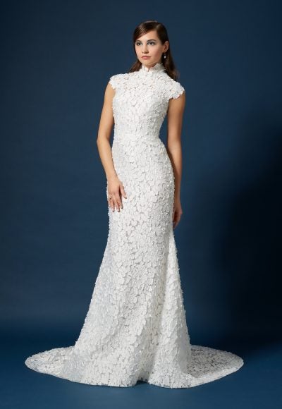 Chic And Romantic High-Neck Gown by Lazaro