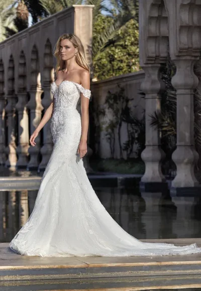 Romantic And Elegant Fit-and-Flare Gown by Pronovias