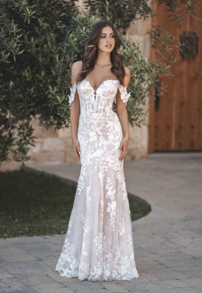 Romantic Lace Fit-and-Flare Gown by Allure Bridals