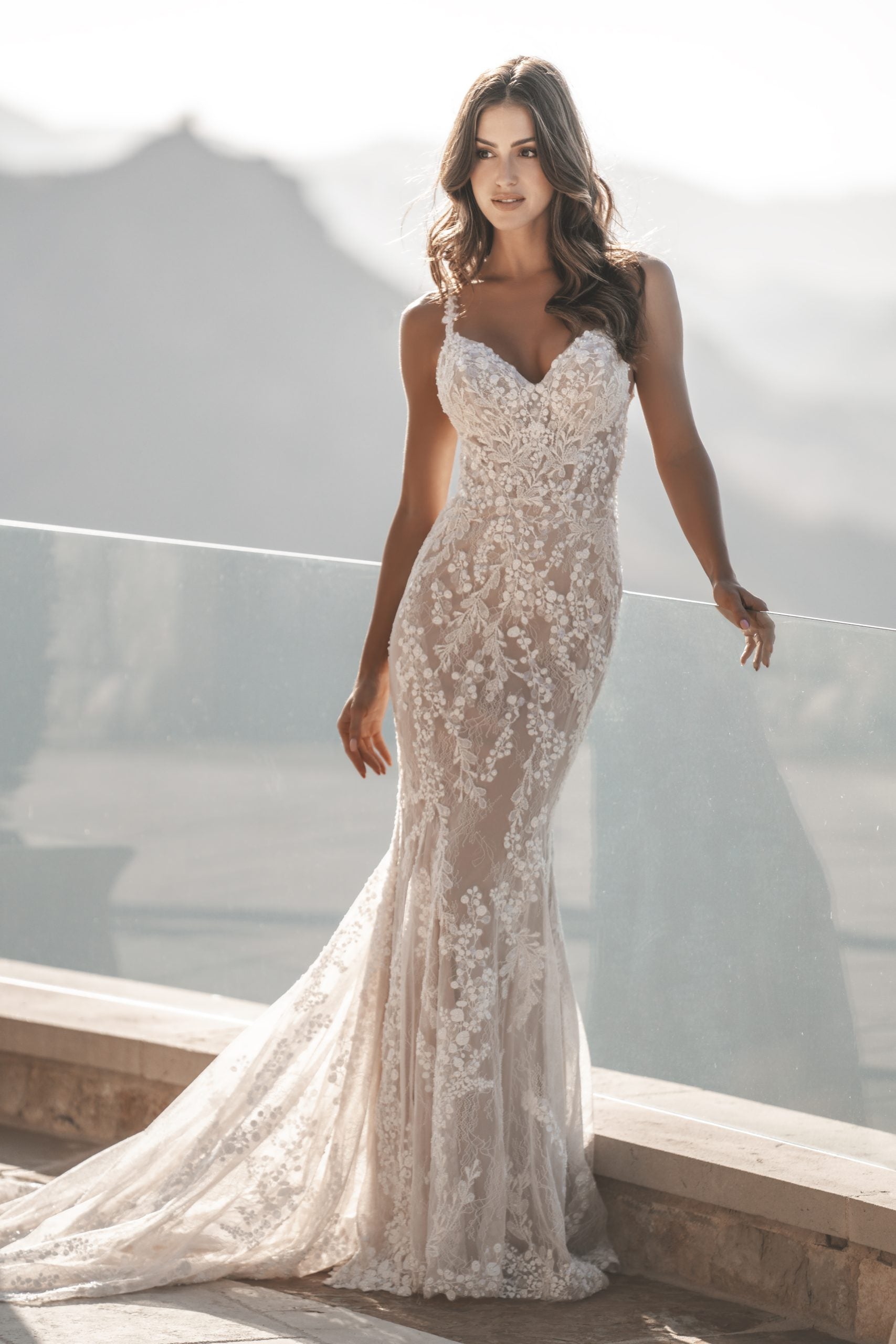 Romantic Lace Fit-and-Flare Gown by Allure Bridals - Image 1