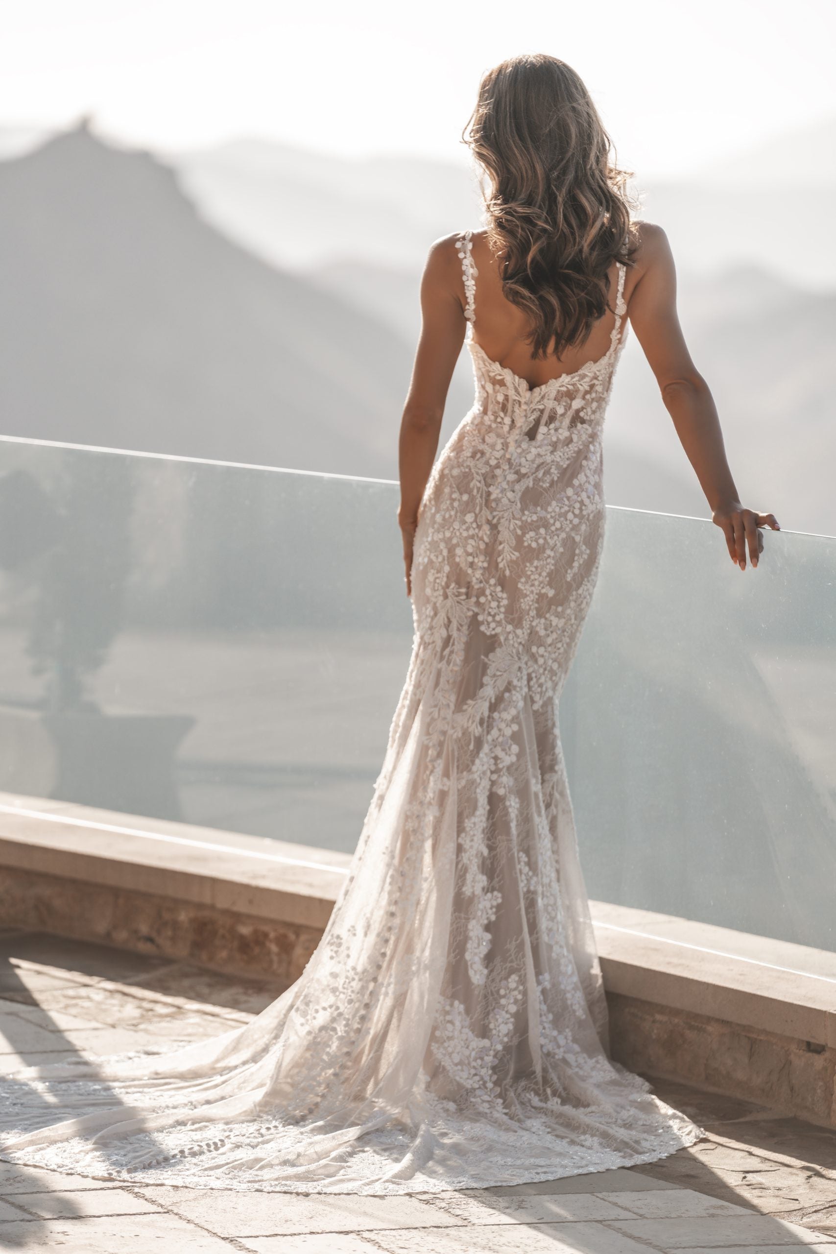 Romantic Lace Fit-and-Flare Gown by Allure Bridals - Image 2