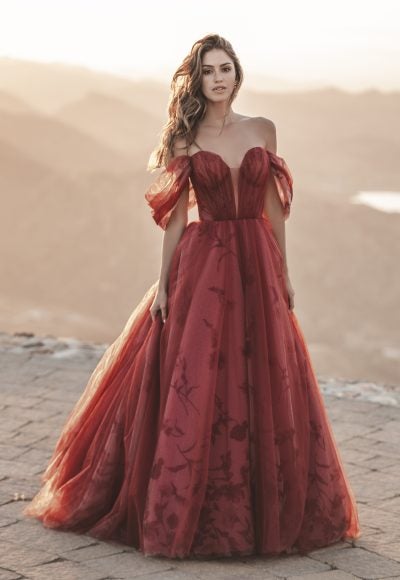 Dramatic And Ethereal Off-The-Shoulder Tulle Ball Gown by Allure Bridals