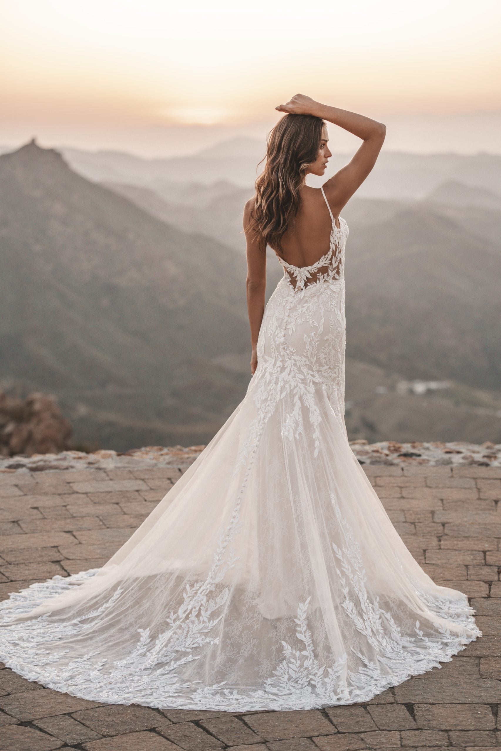 Romantic Fit-and-Flare Gown With Low Back by Allure Bridals - Image 2